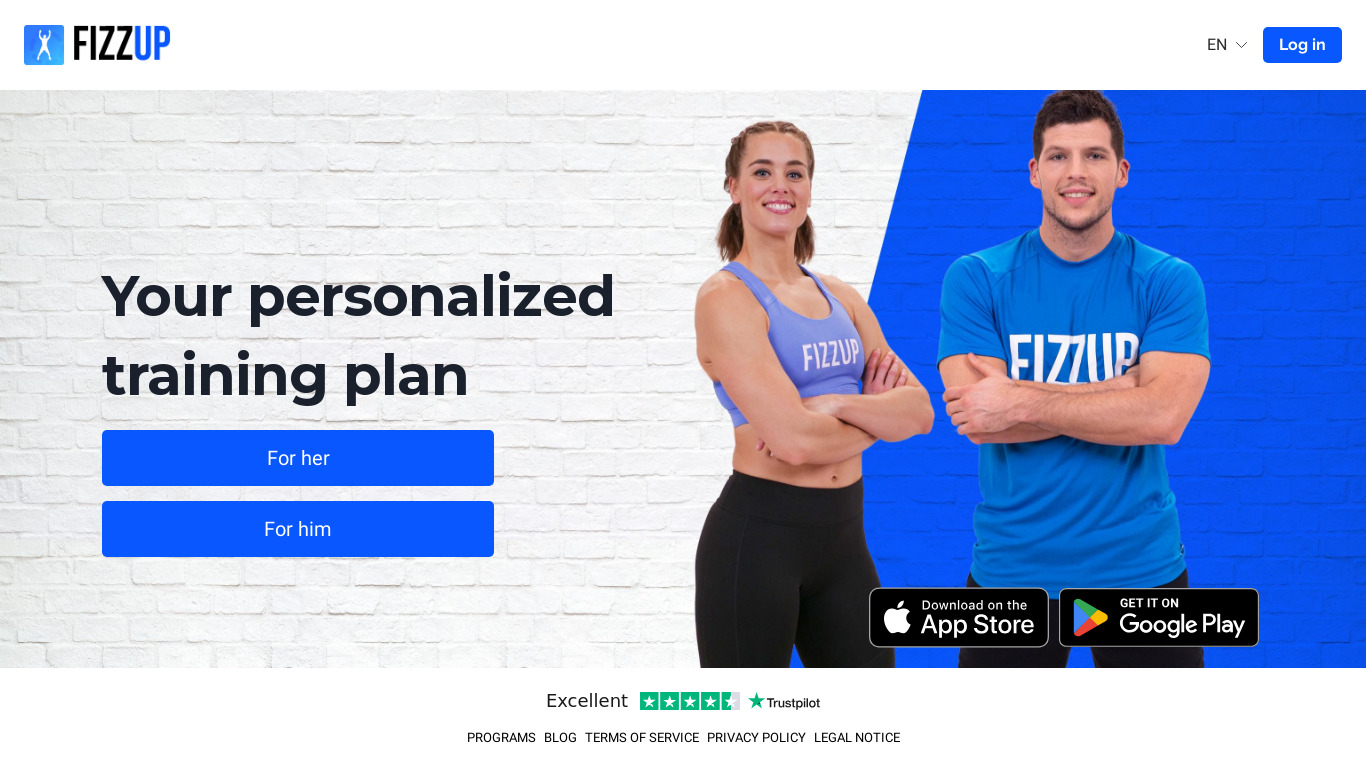 FizzUp Landing page