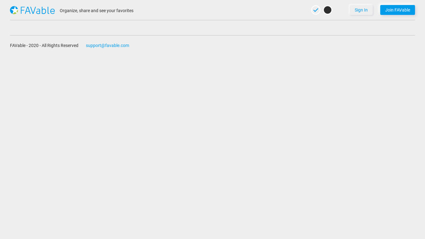 FAVable Landing Page