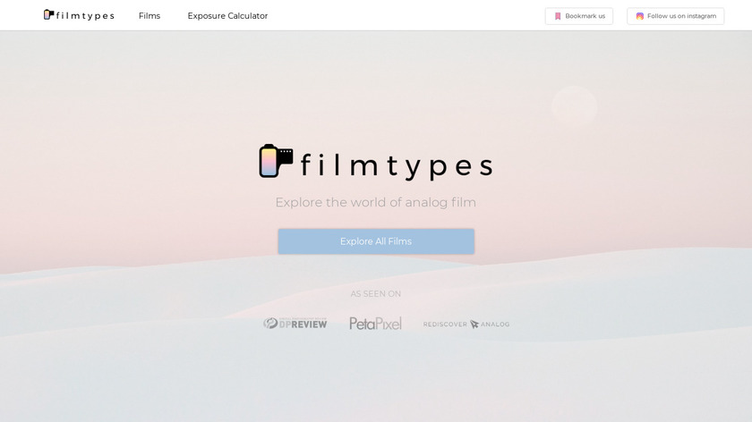 Filmtypes Landing Page