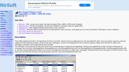 DLL Export Viewer screenshot