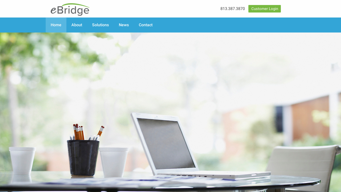 eBridge Solutions Landing page