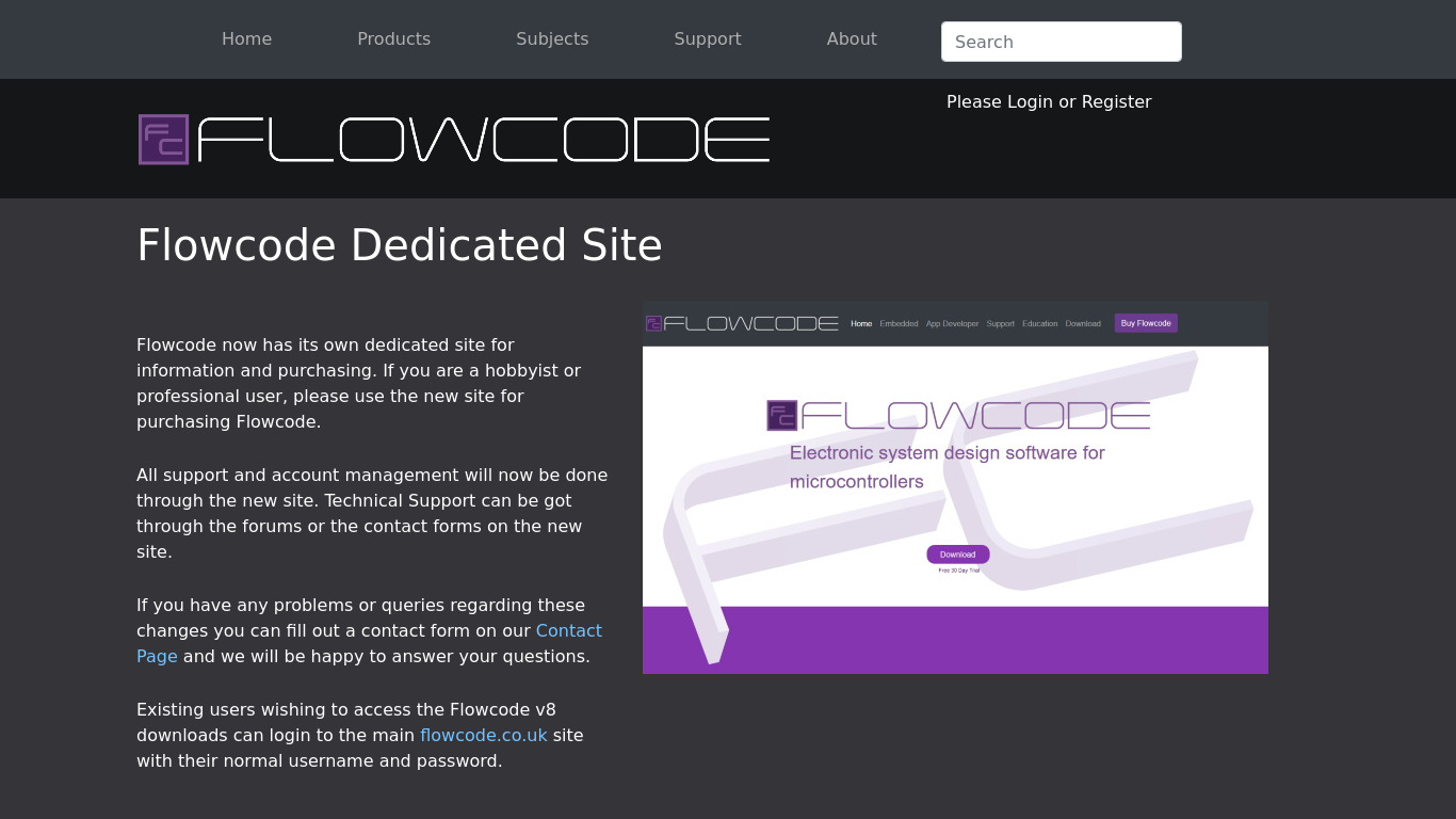 FlowCode Landing page
