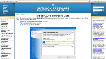 Export Auto-Complete Lists for Outlook image