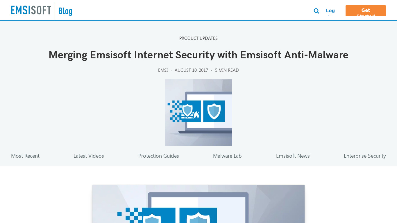 Emsisoft Internet Security Landing page