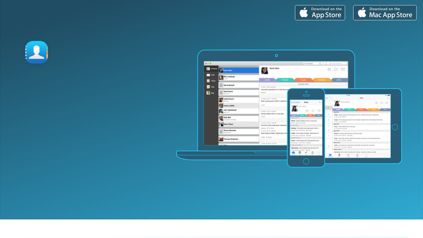 Contacts Journal Landing Page