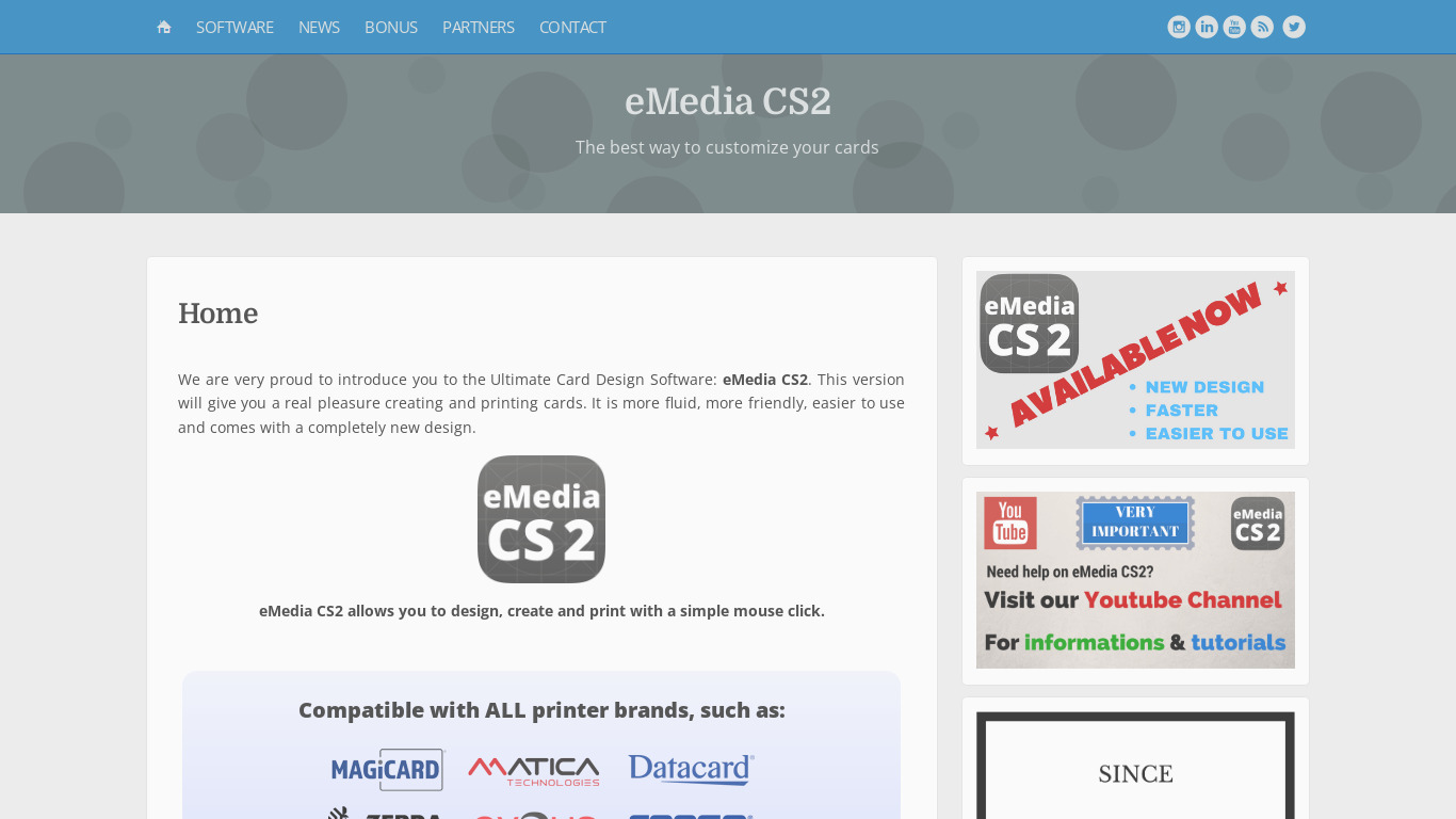 eMedia CS Landing page