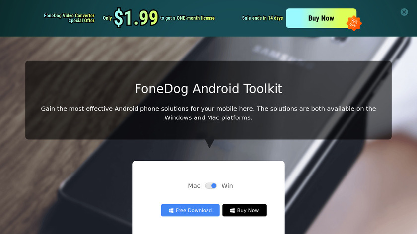 FoneDog Android Toolkit Landing Page