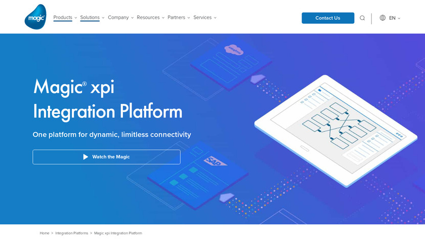 Magic xpi Integration Platform Landing Page