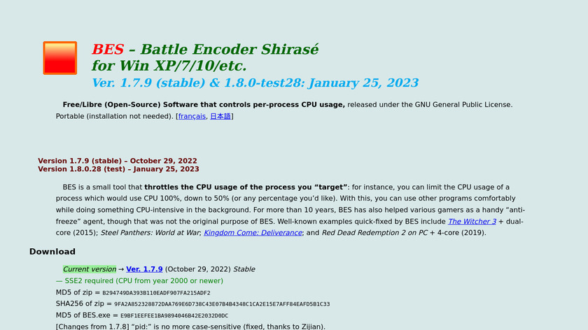 Battle Encoder Shirase Landing Page