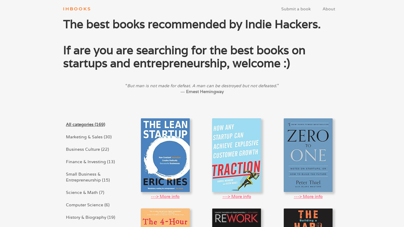 IHBOOKS Landing page