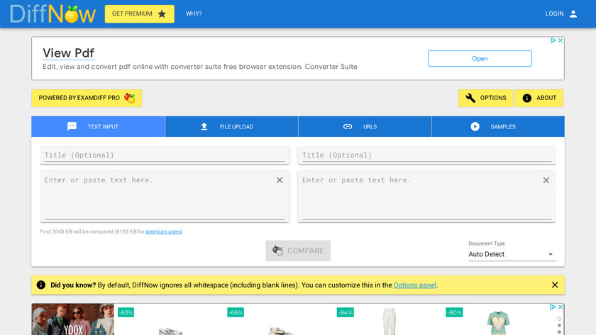DiffNow Landing Page