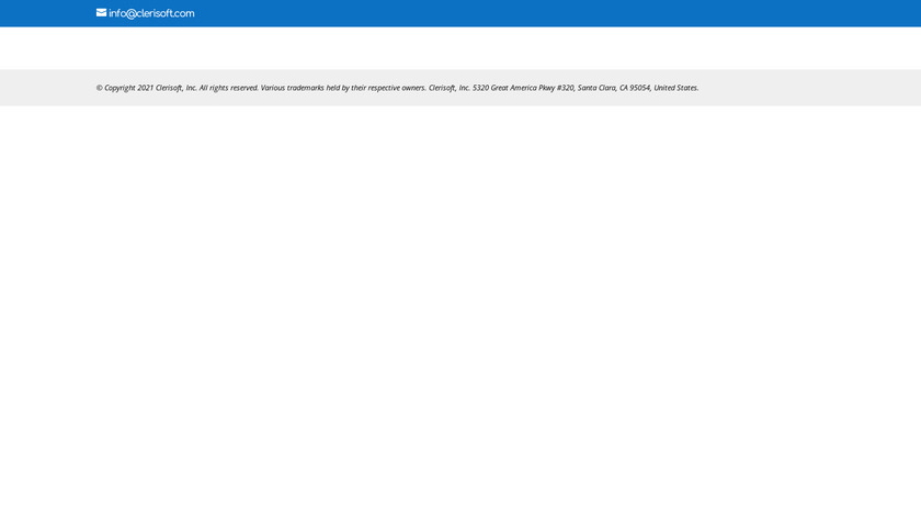 Clerisoft Landing Page