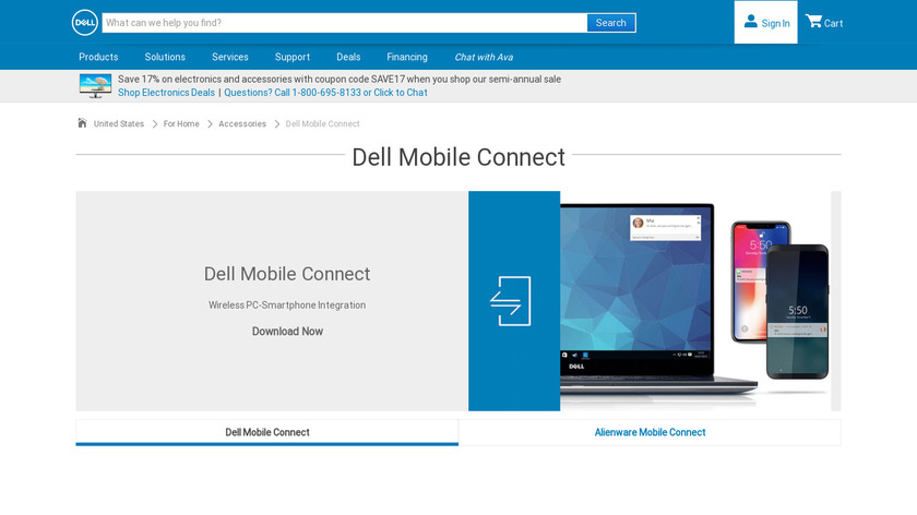 Dell Mobile Connect Landing Page