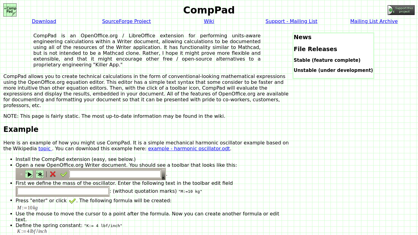 CompPad Landing page