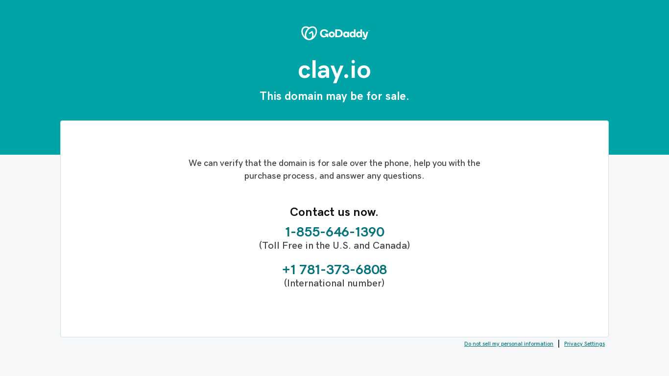 Clay.io Landing page