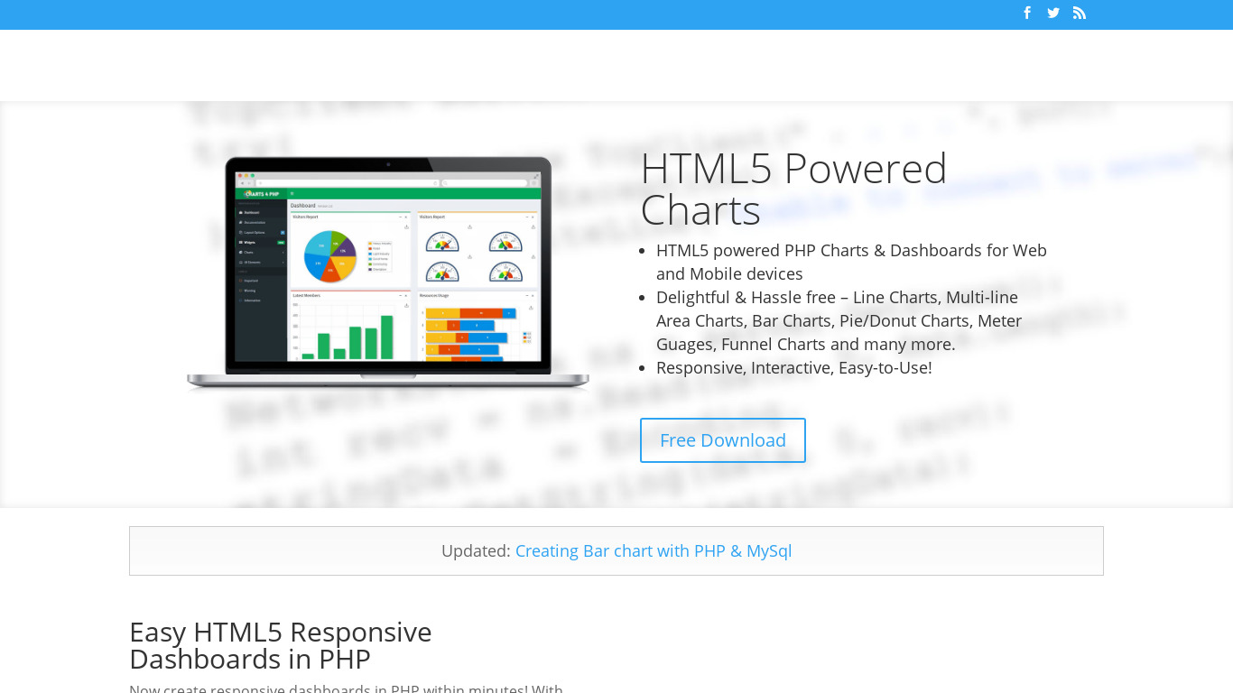 Charts 4 PHP Landing page