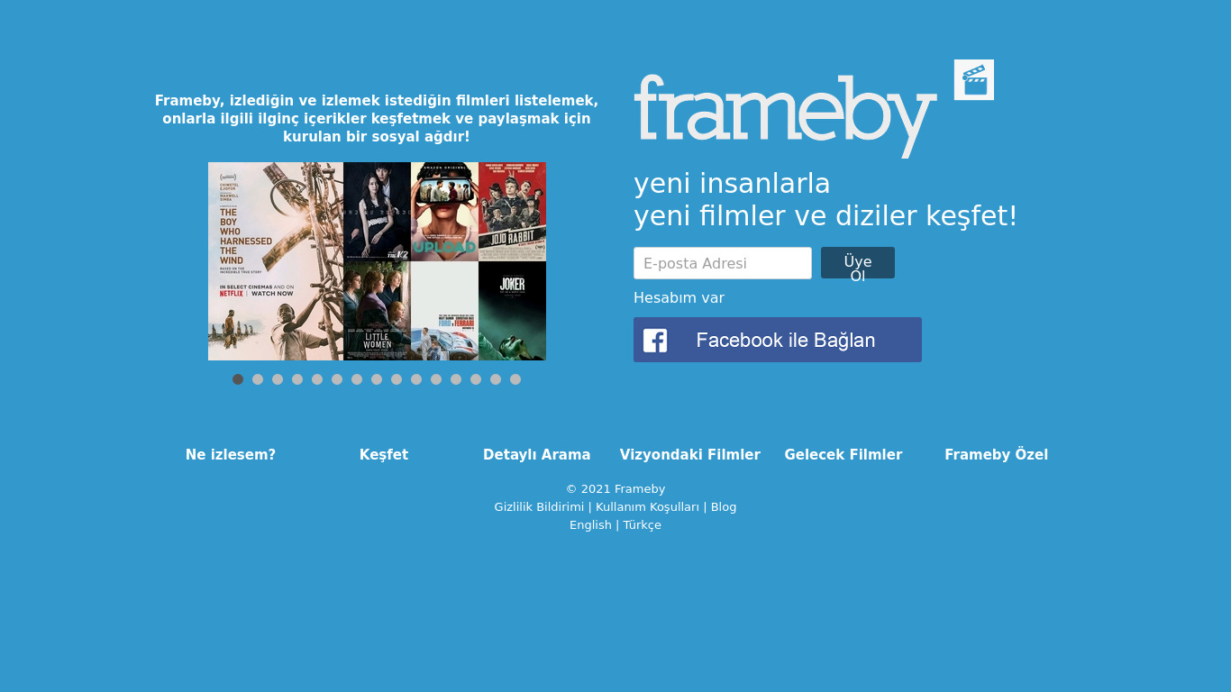 frameby Landing page