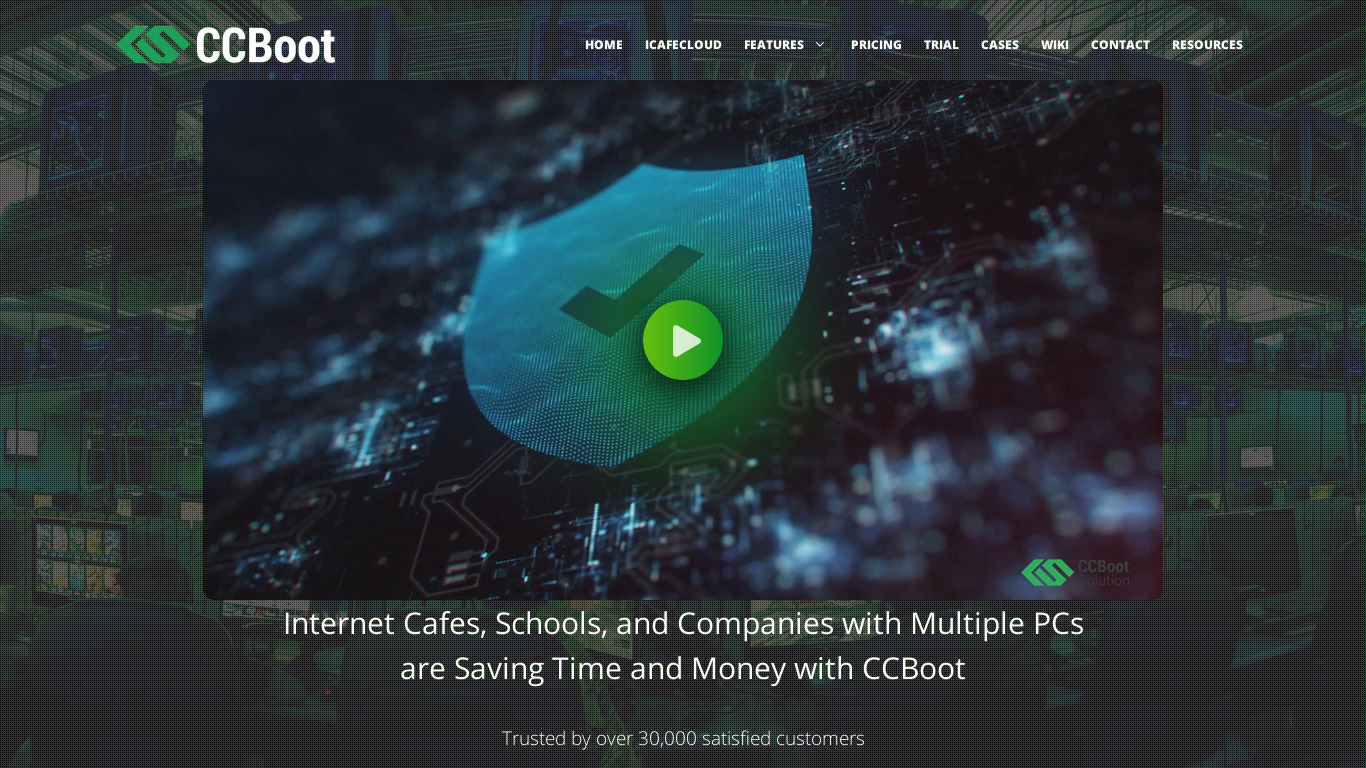 CCBoot Landing page