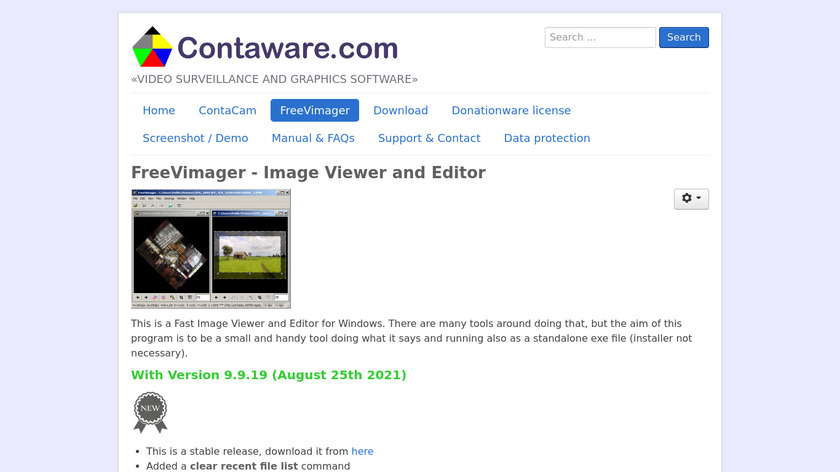 FreeVimager Landing Page