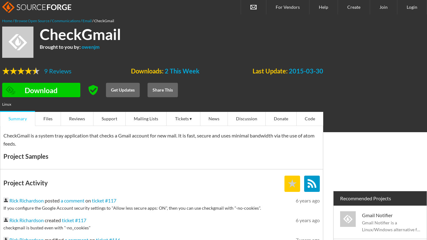 CheckGmail Landing page