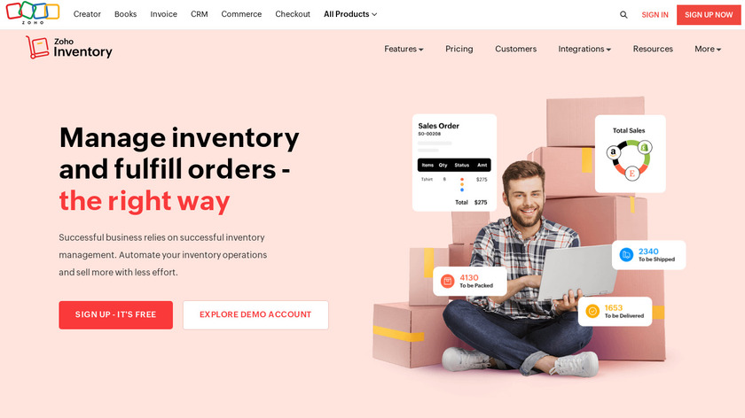 Zoho Inventory Landing Page