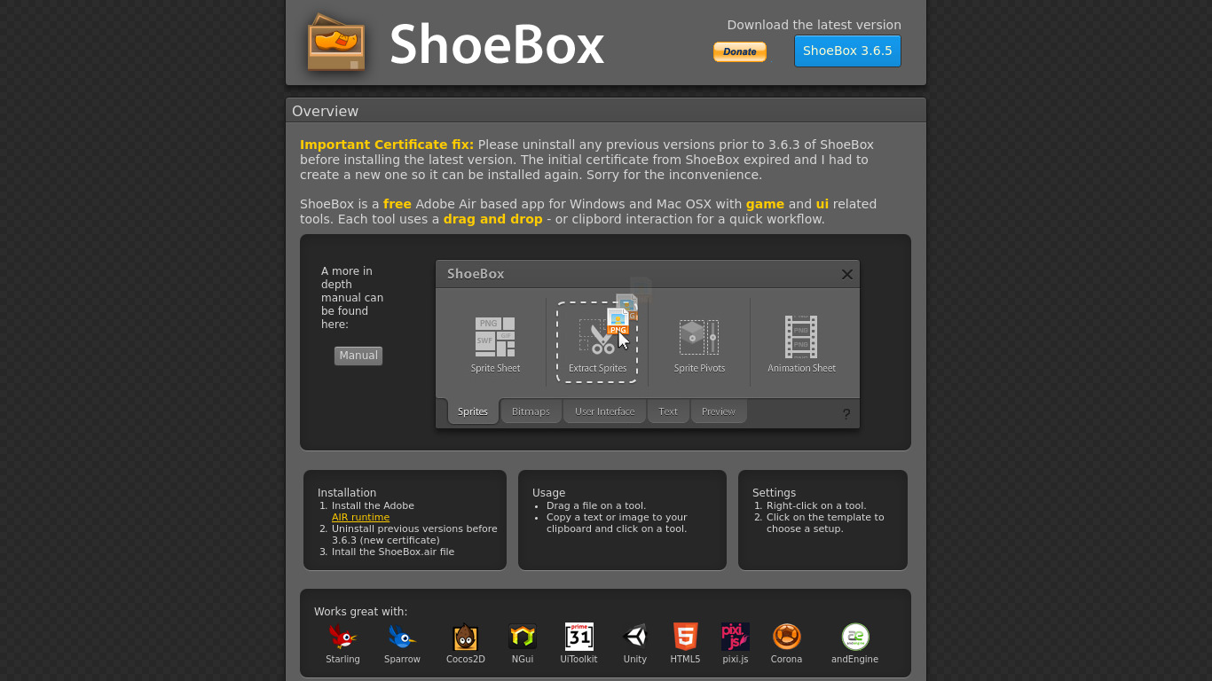 ShoeBox Landing page