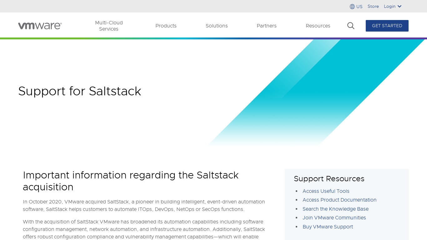 SaltStack Landing page