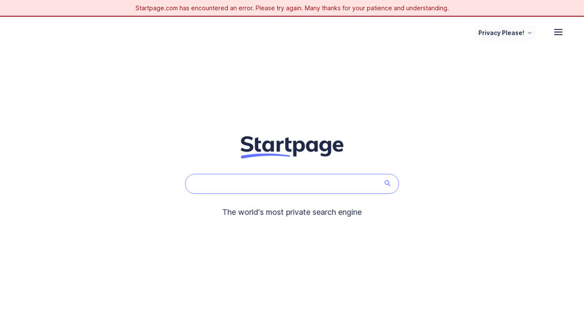 StartPage Landing Page