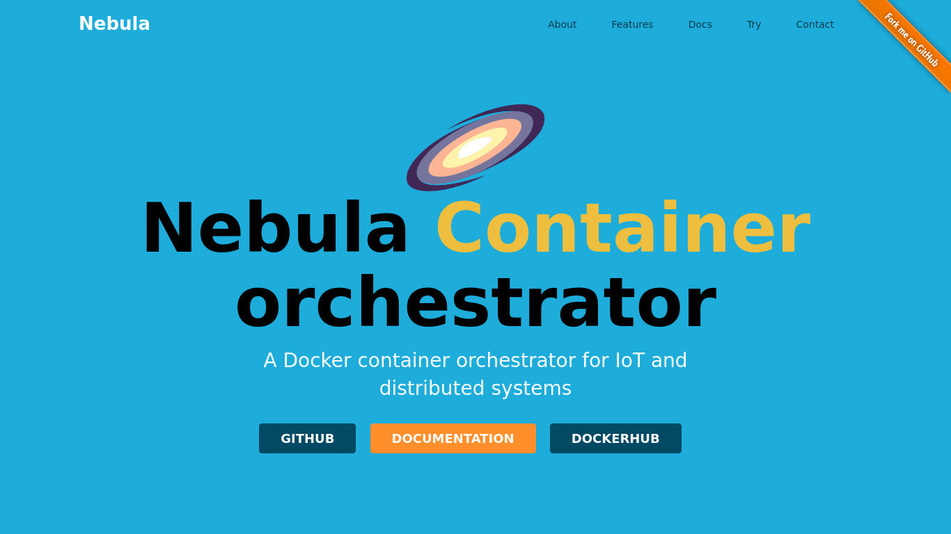 Nebula Container Orchestrator Landing page