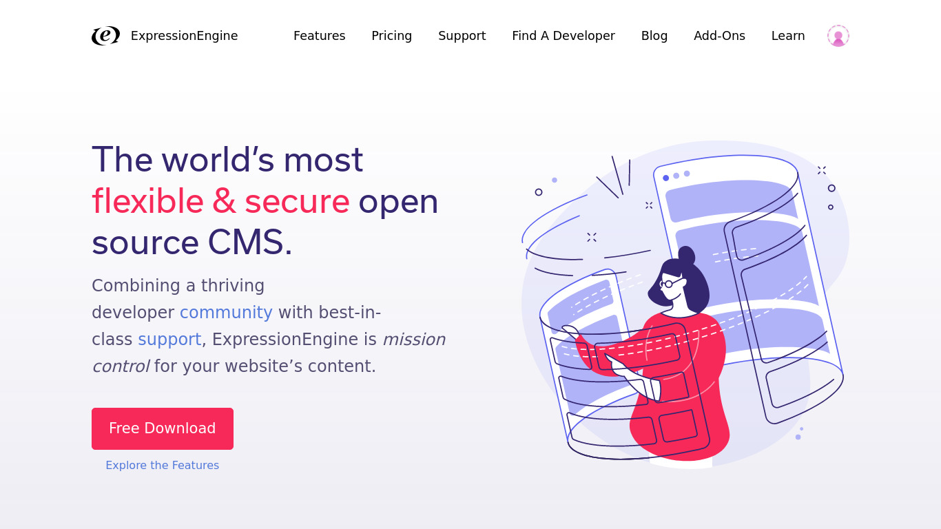 ExpressionEngine Landing page