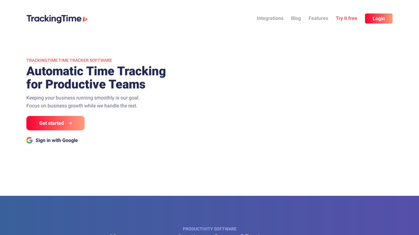 TrackingTime Landing Page