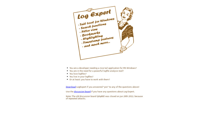 log-expert.de LogExpert Landing Page