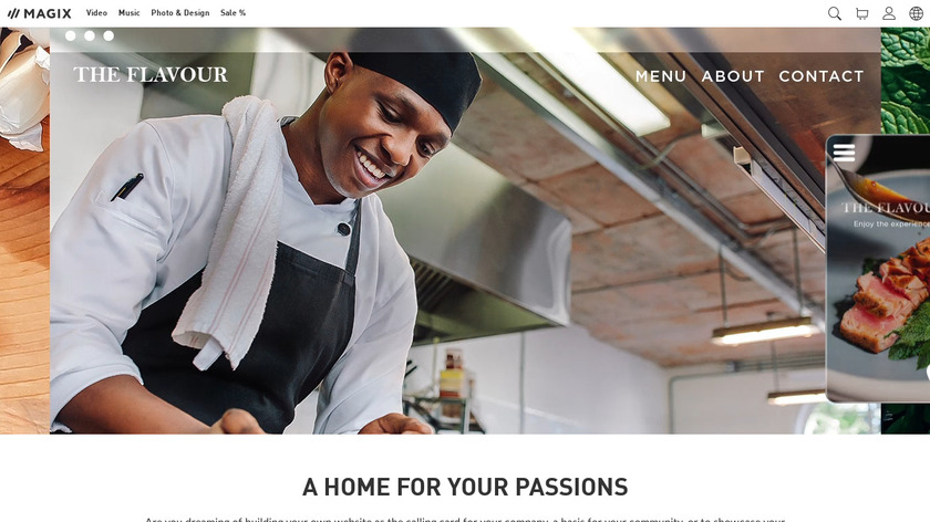 Xara Web Designer Landing Page