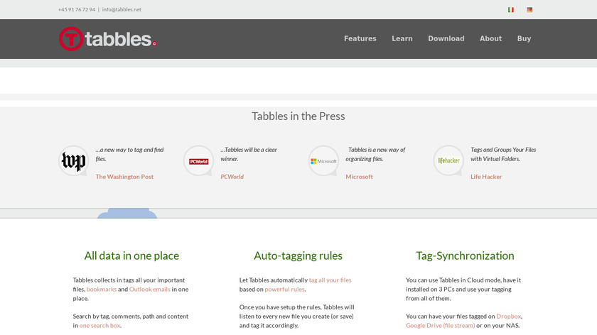 Tabbles Landing Page