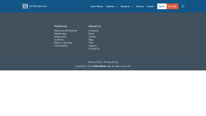 eFileCabinet Landing Page