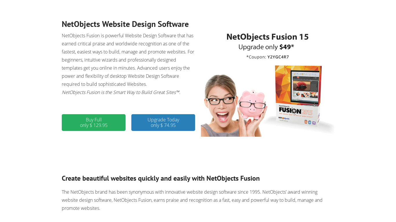 NetObjects Fusion Landing page