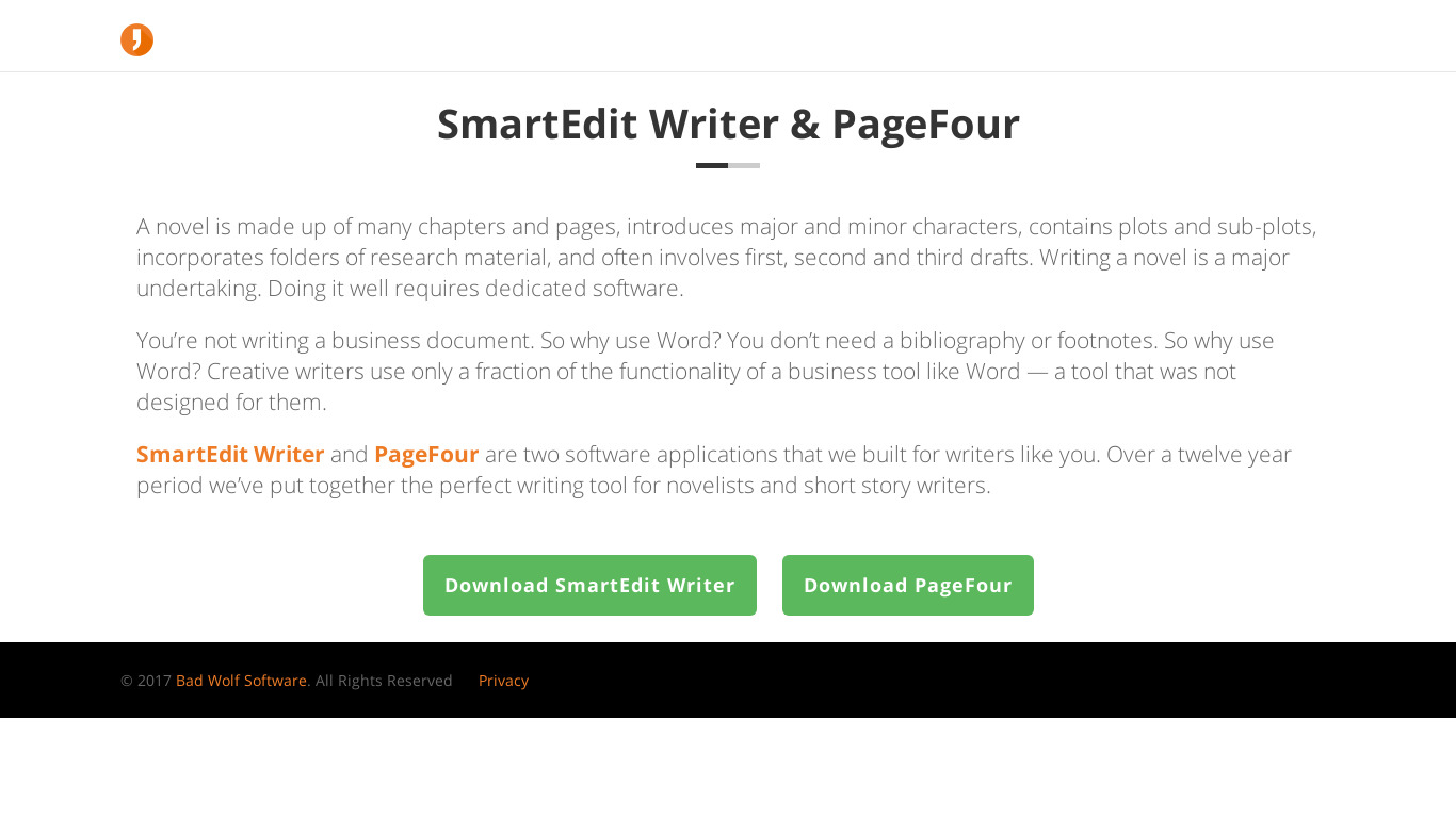 Pagefour Landing page