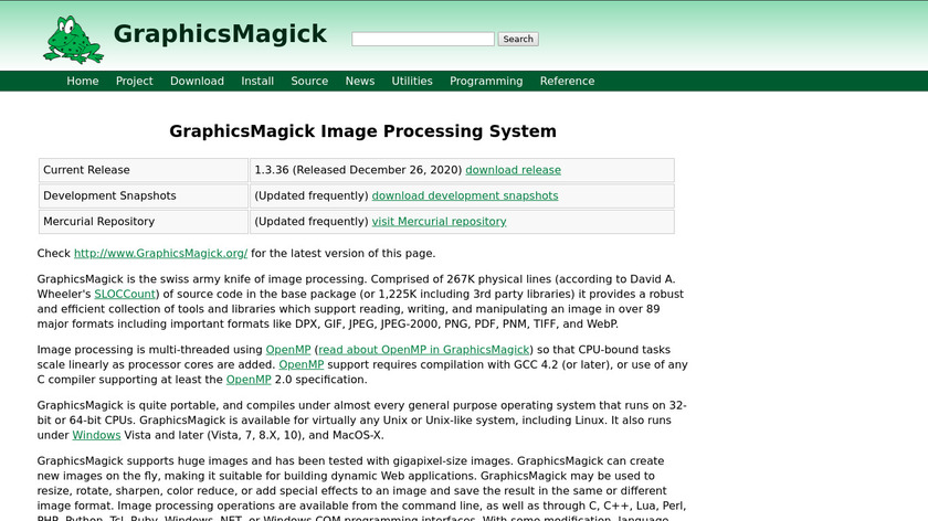 GraphicsMagick Landing Page