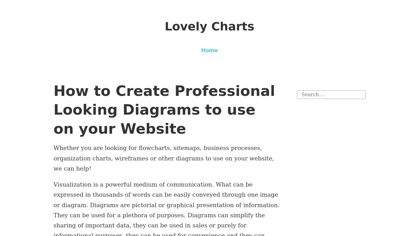 Lovely Charts Landing page
