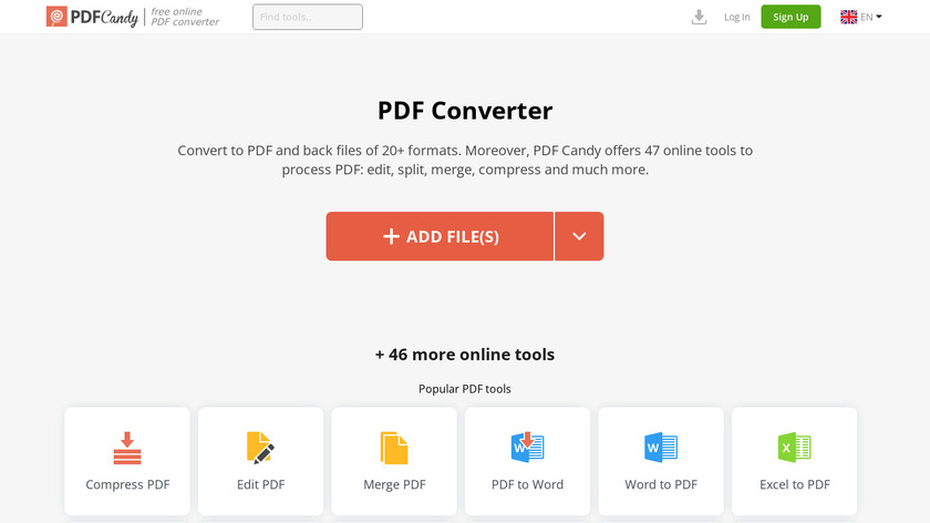 PDF Candy Landing Page