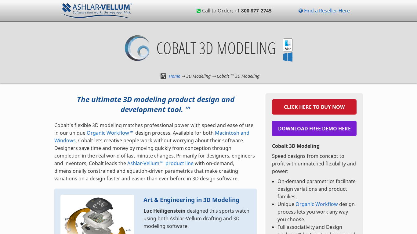 Cobalt Landing page