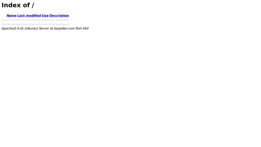 beSpider Landing Page
