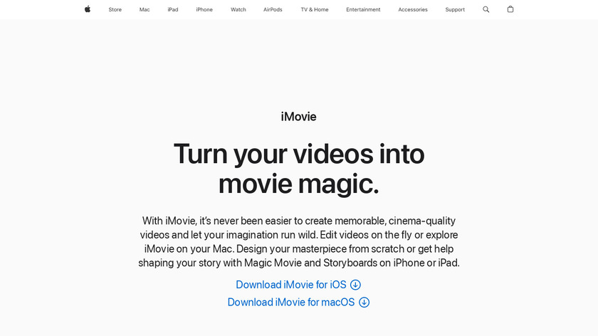 iMovie Landing Page