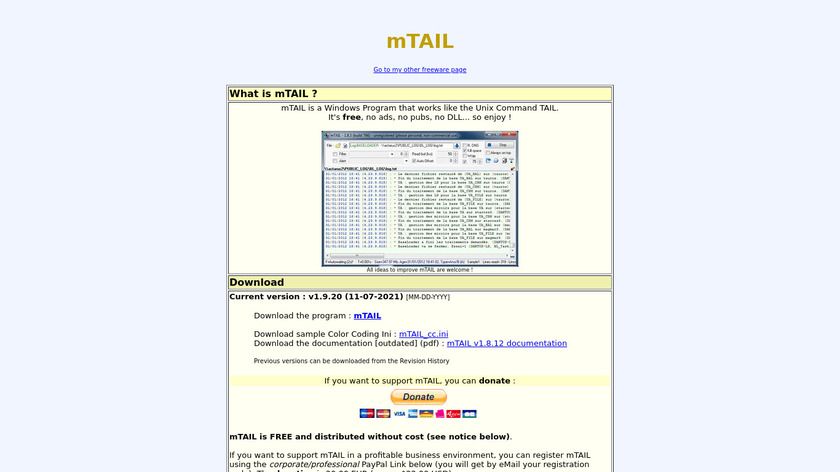 mTail Landing Page