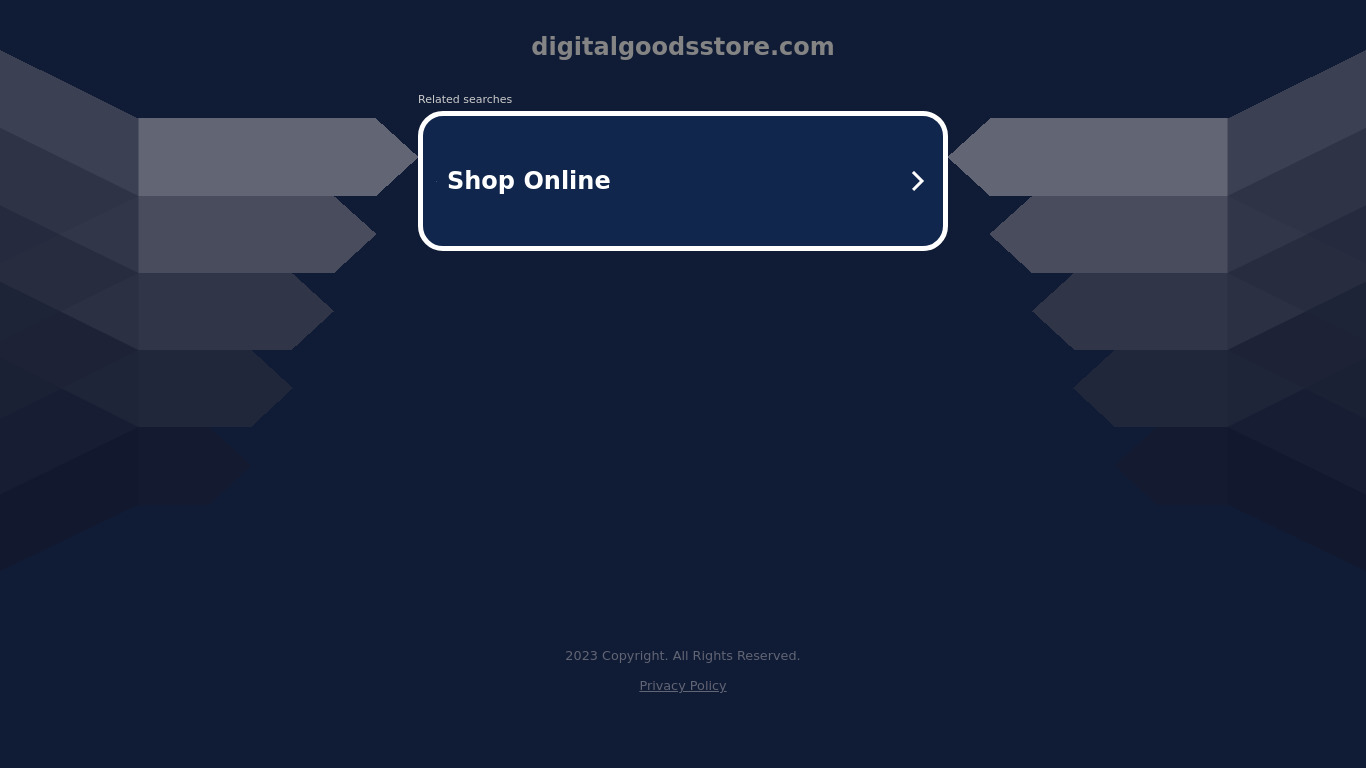 Digital Goods Store Landing page