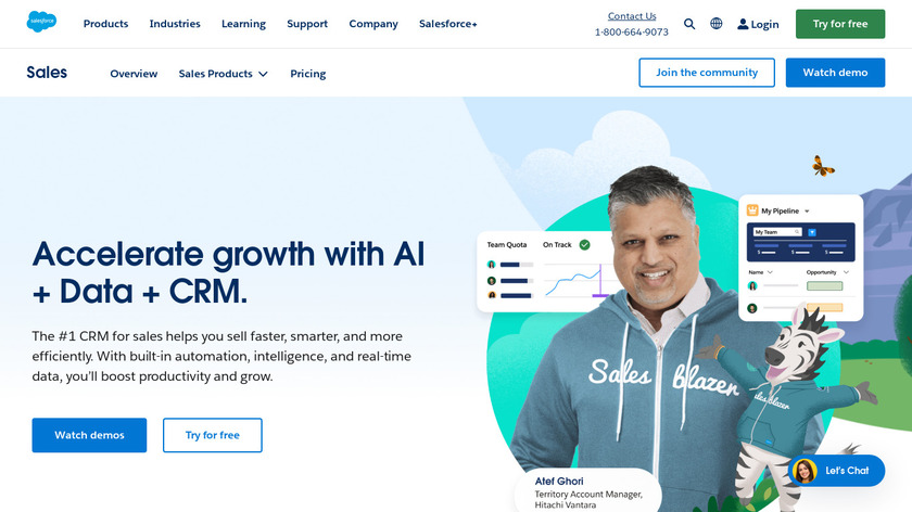 Salesforce Sales Cloud Landing Page