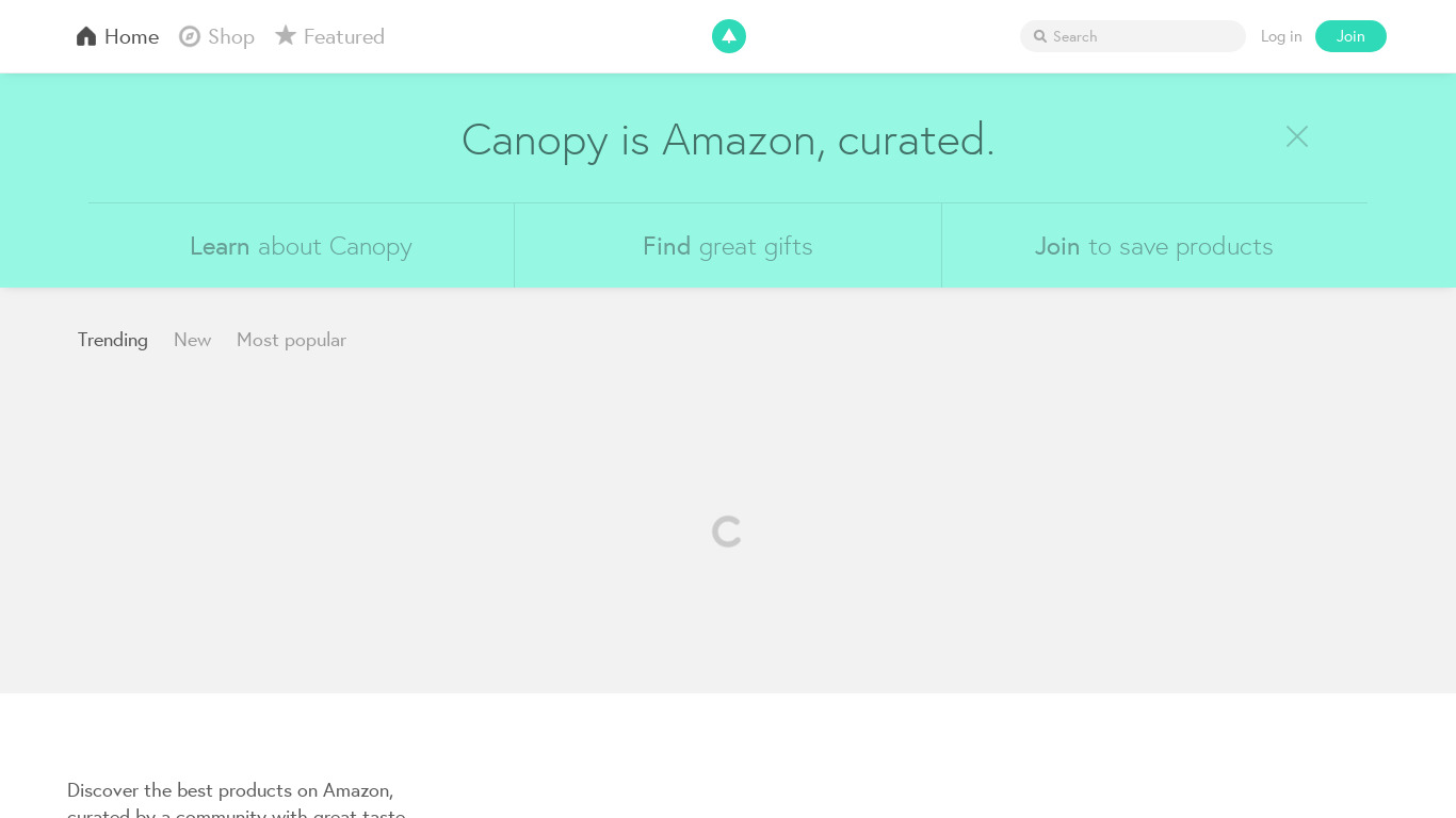 Canopy.co Landing page