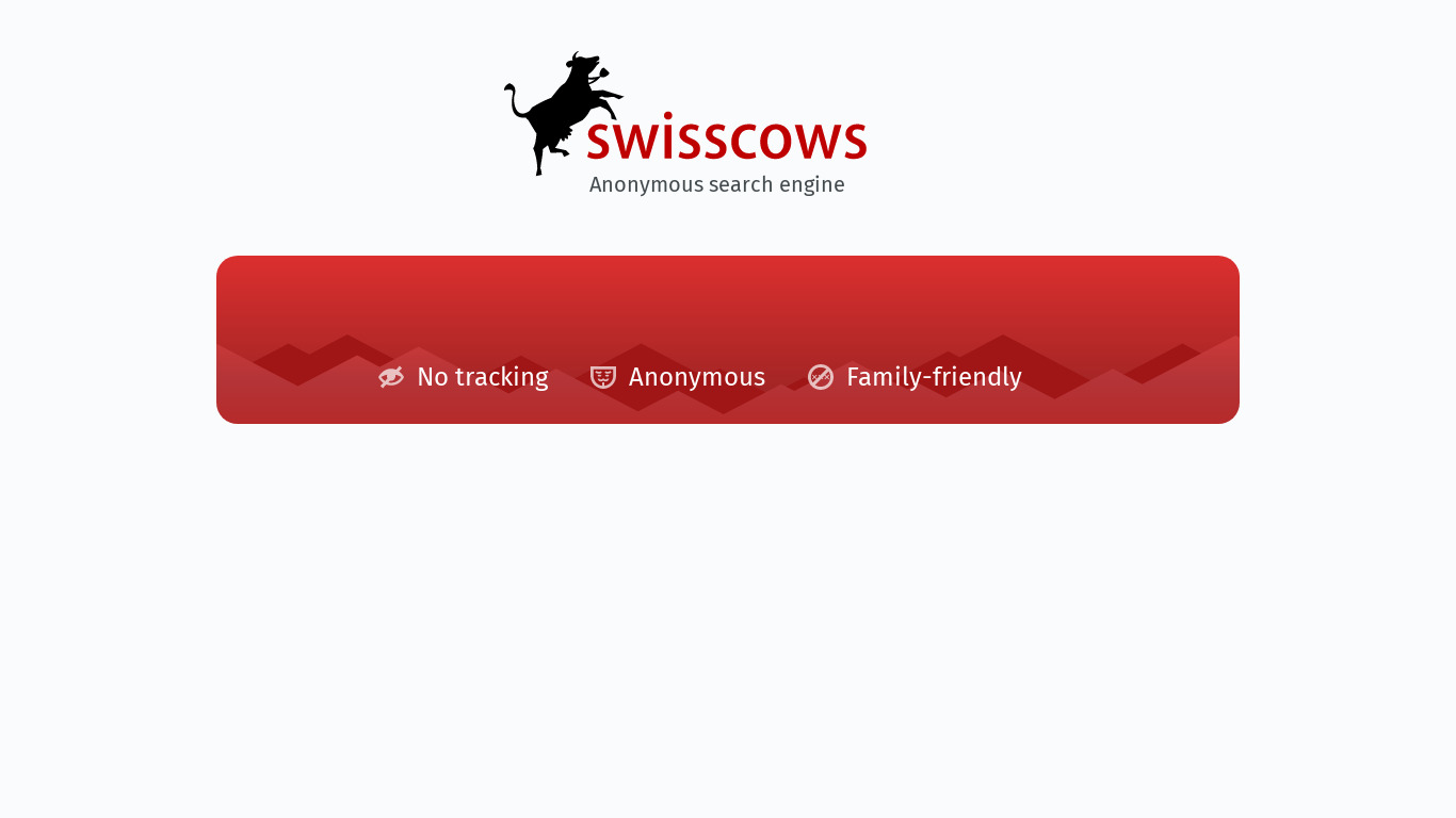 Swisscows Landing page