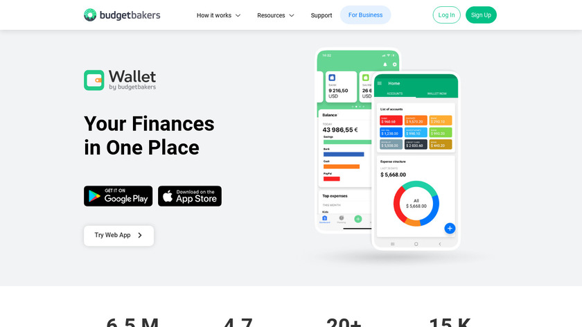 BudgetBakers Landing Page