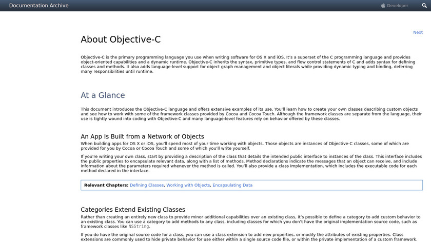 Objective-C Landing Page